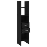 803417 Book Cabinet Black 40x35x180 cm Engineered Wood