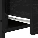 Bedside Cabinet Black Oak 34 x 35.5 x 70 cm Engineered Wood 862919