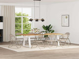 Folding Chair 8 pcs Faux Leather Sand 48 x 43.5 x 81 cm 42029066