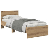 Bed Frame Artisan Oak 75 x 190 cm Engineered Wood 885842