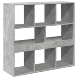 Book Cabinet/Room Divider Concrete Grey 100x33x94.5 cm 854475