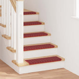 Self-adhesive Stair Mats Striped 15 pcs Red 65 x 21 x 4 cm 42011451