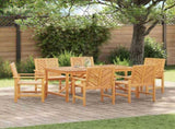 Dining Chair 6 pcs Natural 62.5 x 59 x 89 cm Solid Acacia Wood 3154132