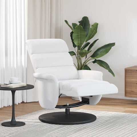 Recliner Chair White 71 x 98 x 106 cm Faux leather 42018589