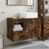 Bathroom Furniture Set 2 pcs Smoked Oak Engineered Wood 3404069