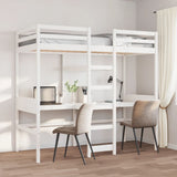 Loft Bed Frame without Mattress White 75x190cm Solid Wood Pine 3308551