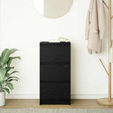 Sideboard Black Oak 37.5x35x76 cm Engineered Wood 861725