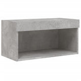 6 Piece TV Wall Units with LED Concrete Grey Engineered Wood 3216625