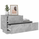 Bedside Cabinet with LED Lights Concrete Grey 70x36x40.5 cm 836780