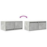 TV Cabinets 2 pcs Concrete Grey 60x31x25.5 cm Engineered Wood 861497