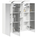 Bathroom Mirror Cabinet White 70 x 14.5 x 70 cm Engineered wood 889095