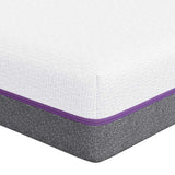 Mattress White and Grey 120 x 200 cm Memory Foam 4106328