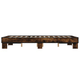 Bed Frame without Mattress Brown Oak 120x200 cm 845866