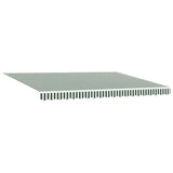 Retractable Awning Green and White 450 x 350 cm 3331186