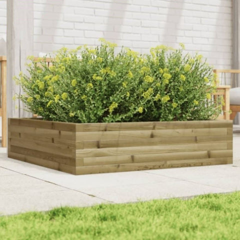 ZNTS Garden Planter 90x90x23 cm Impregnated Wood Pine 847207