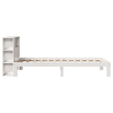 Bookcase Bed without Mattress White 100x200cm Solid Wood Pine 3322541