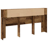 Headboard Cabinet Old Wood 200x18.5x102.5 cm Engineered Wood 856886