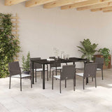 Garden Dining Set 7 pcs Brown Poly rattan 3379048