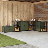 Kitchen Storage HATTEM Olive Green 60 x 50 x 92 cm Steel 874964