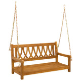 Garden Swing Bench 2 -Seater 110 x 56 x 58 cm Solid Acacia Wood 42028086