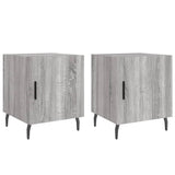 Bedside Cabinets 2 pcs Grey Sonoma 40x40x50 cm Engineered Wood 827609