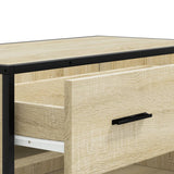 Shoe Cabinet Sonoma Oak 75x38x97.5 cm Engineered Wood and Metal 3300876