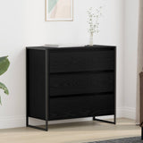 Sideboard Black Oak 79 x 36 x 75.5 cm Engineered Wood 886594
