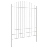 Garden Fence White 340 x 200 cm Powder-Coated Steel 3360141