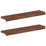 Window Sills 2 pcs Dark Brown 80 x 20 x 2 cm Solid Oak Wood 42050017
