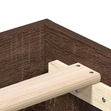 Bed Frame No Mattress Brown Oak 120x190 cm Small Double Engineered Wood 861081