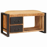 Storage Bench Brown 80 x 35 x 40 cm Solid Mango wood 4015983