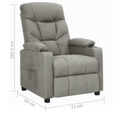 Recliner Chair Light Grey Fabric 339082