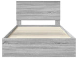 Bed Frame with Drawer Grey Sonoma 100 x 200 cm Engineered Wood 3409690