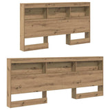 Storage Headboard with Shelf Artisan Oak 135 cm Engineered Wood 3335556