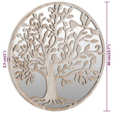 Garden Mirror Sand 40x2.5 cm Iron Round for Outdoor Use 318369