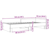 Bed Frame without Mattress Brown Oak 90x190 cm Single Engineered Wood 849592