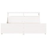 Bed Frame without Mattress White 180x200 cm Super King Solid Wood Pine 3306451