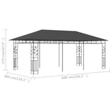 Gazebo with Mosquito Net 6x3x2.73 m Anthracite 47974