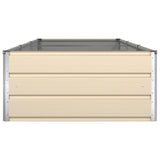 Planter Ivory 290 x 100 x 45 cm Galvanised Steel 42018117