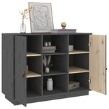 Sideboard Grey 100x40x75 cm Solid Wood Pine 820134