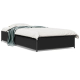 Bed Frame without Mattress Black 90x190 cm Single 845116