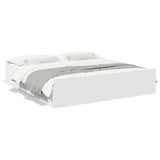 Bed Frame with Drawers without Mattress White 200x200 cm 3280265