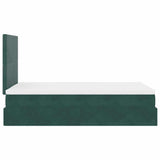 Ottoman Bed with Mattresses Dark Green 120x200cm Velvet 3313394