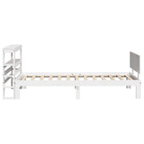 Bed Frame with Headboard without Mattress White 75x190 cm Small Single 3306071