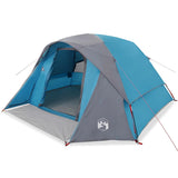 Family Tent Cabin 6-Person Blue Waterproof 4009563