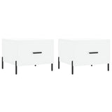 Coffee Tables 2 pcs White 50x50x40 cm Engineered Wood 829413