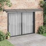 Door Canopy Black 400x75 cm Polycarbonate 153599