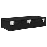 ZNTS Wall Shelf with Drawers Black 80x31x17 cm Engineered Wood 859951