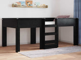 Bunk Bed for Kids Black Oak 90 x 190 cm Engineered wood 3410476