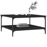 Coffee Table Black 80x80x40 cm Engineered Wood 832838